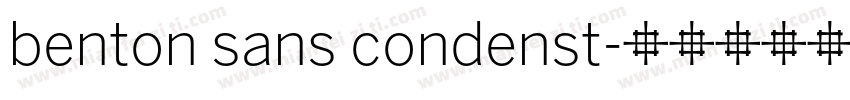benton sans condenst字体转换
